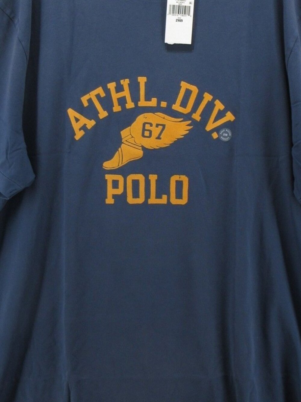 Polo Ralph Lauren Shirt 2XB Big Navy P Wing 67 Athletic Div Graphic Tee